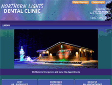 Tablet Screenshot of northernlightsdental.org